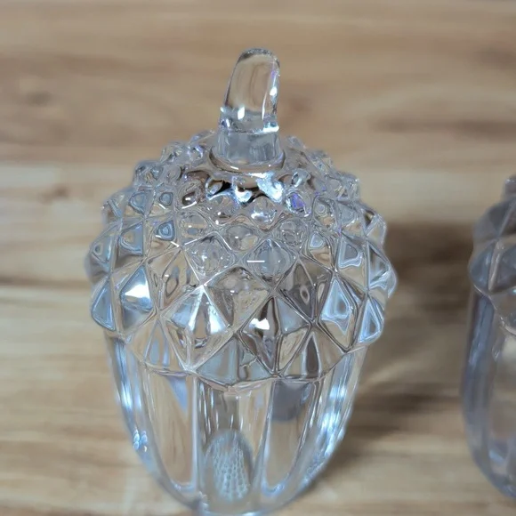 Godinger Shannon Crystal Acorn Salt And Pepper Shakers - Picture 2 of 4